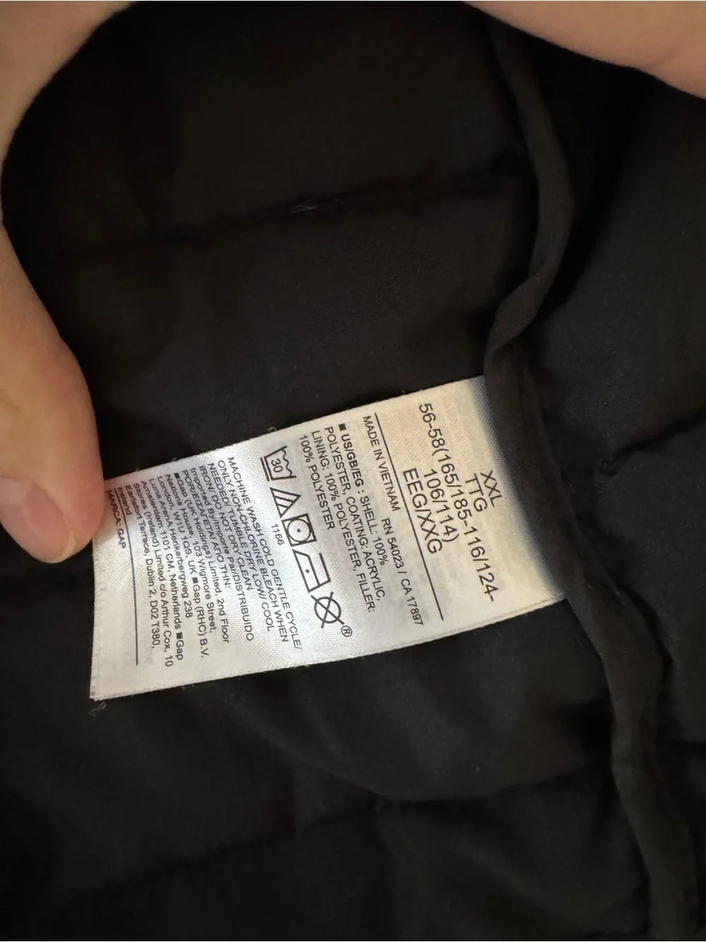 GAP Men's Black Quilted Puffer Vest